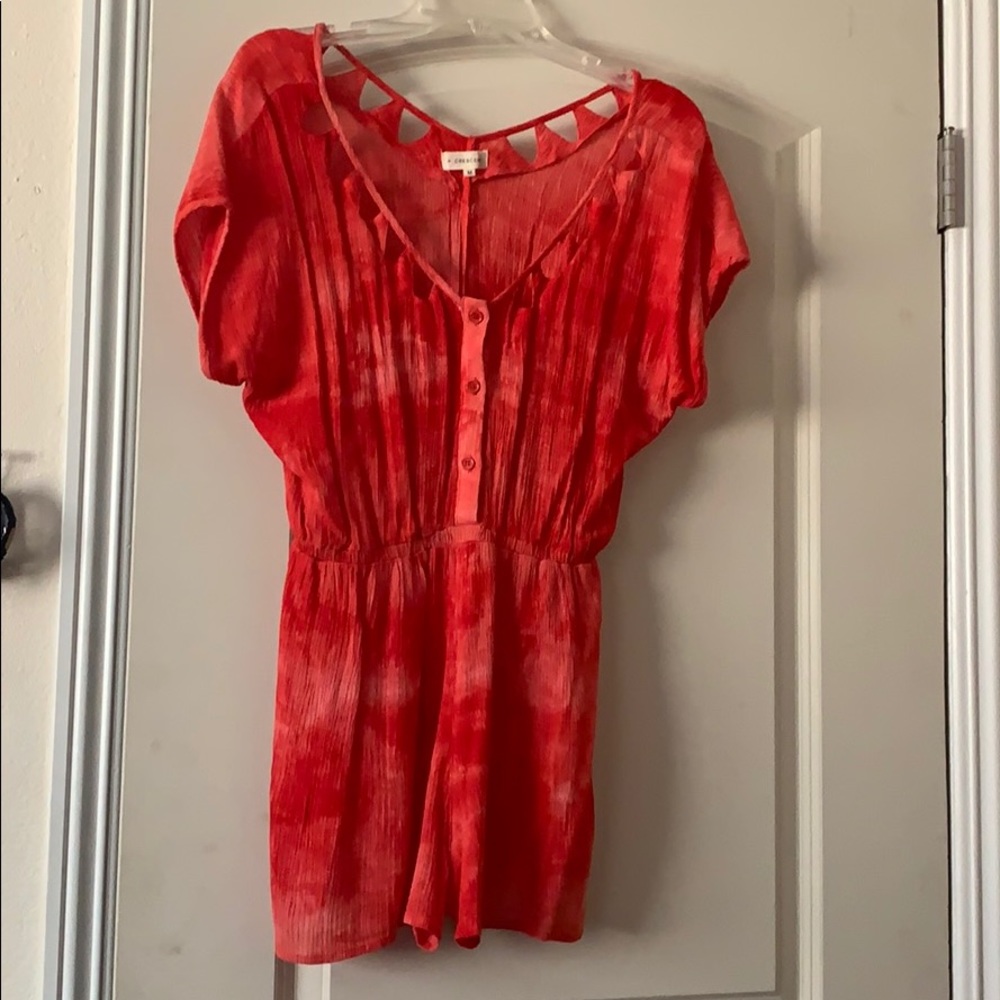 Orange/Red Romper
